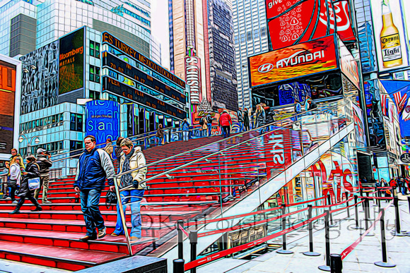 NYC-Times Square Red Steps